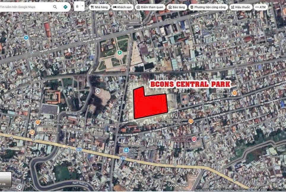 Bản đồ vị trí Bcons Central Park