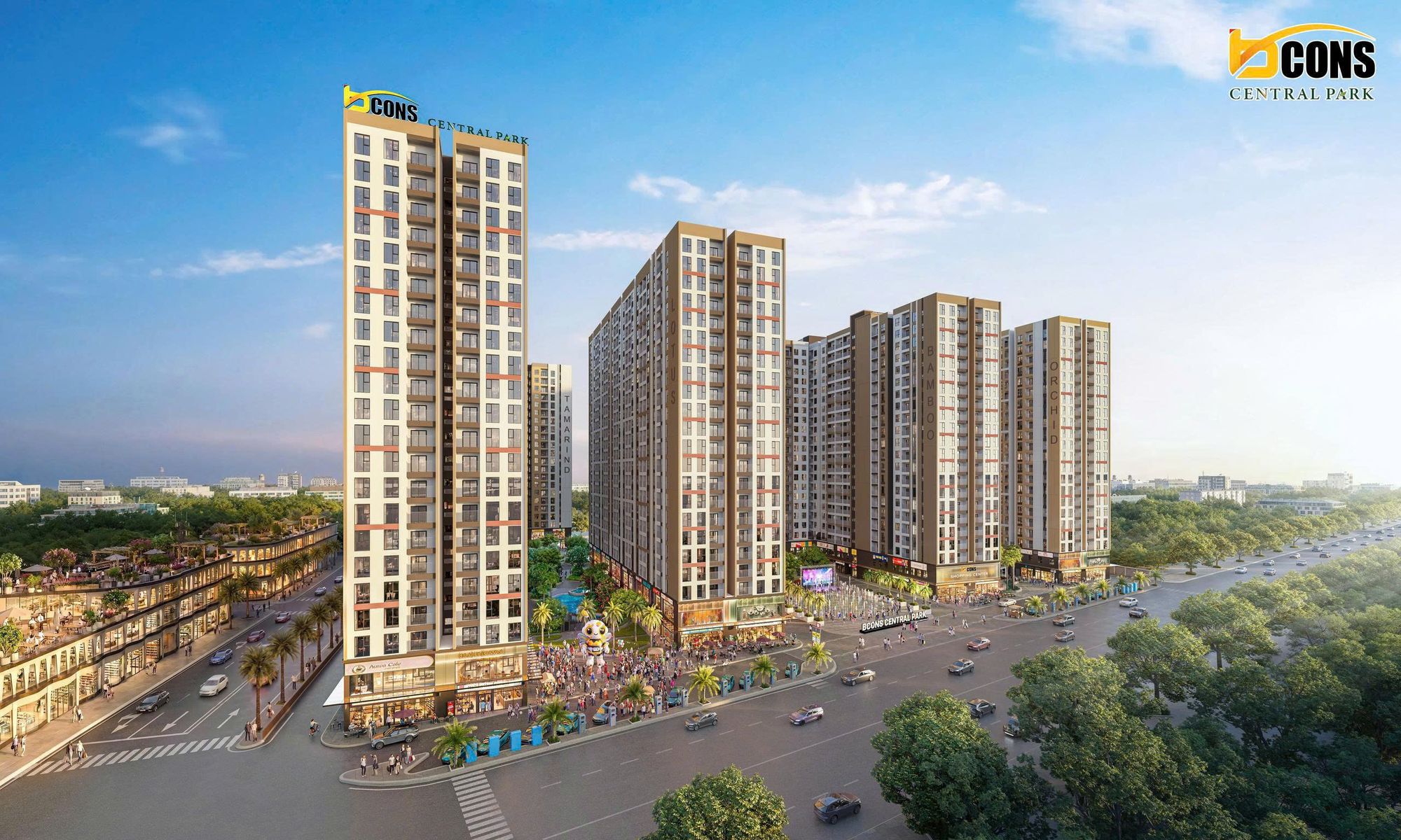 Phối cảnh dự án Bcons Central Park