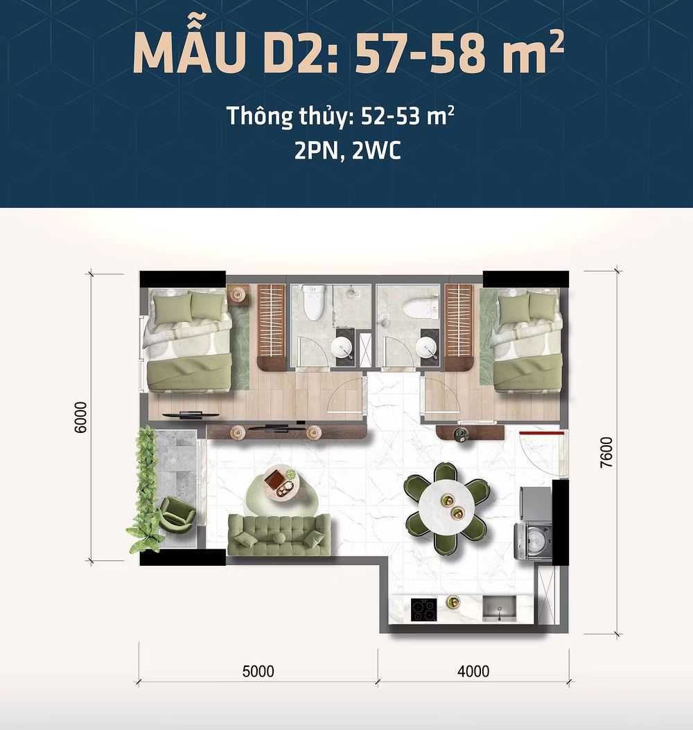 Mặt bằng mẫu D2