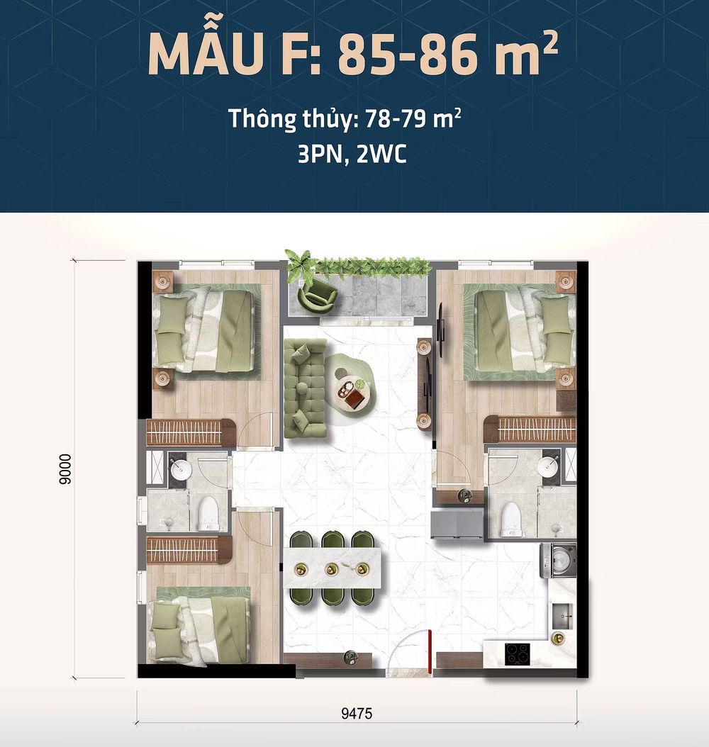 Mặt bằng mẫu F